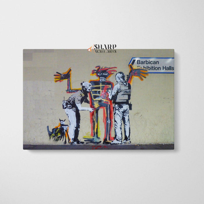 Banksy Jean Michel Basquiat Wall Art Canvas - SharpWallArts