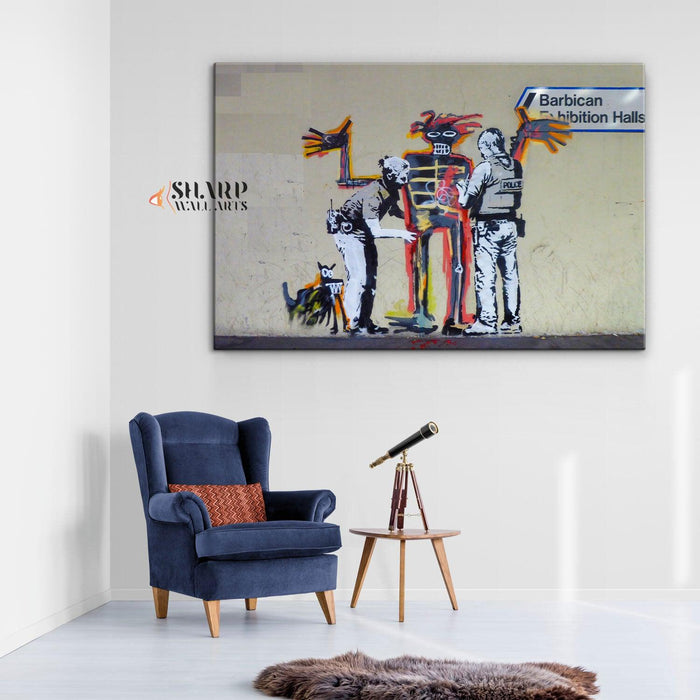 Banksy Jean Michel Basquiat Wall Art Canvas - SharpWallArts