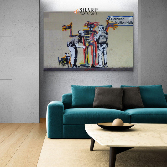 Banksy Jean Michel Basquiat Wall Art Canvas - SharpWallArts