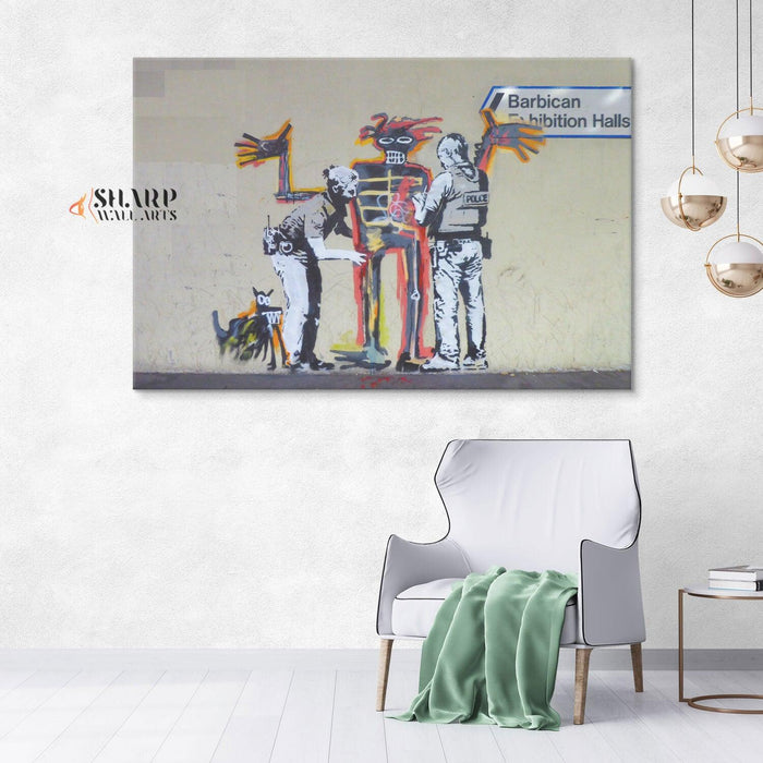 Banksy Jean Michel Basquiat Wall Art Canvas - SharpWallArts