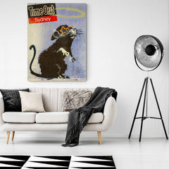 Banksy Time Out Sydney Canvas Wall Art Print - SharpWallArts