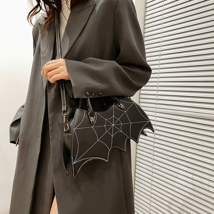 Bat Web Embroidery Shoulder Purse Bag