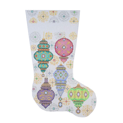 BB 0206 - Christmas Stocking - Christmas Balls & Snowflakes