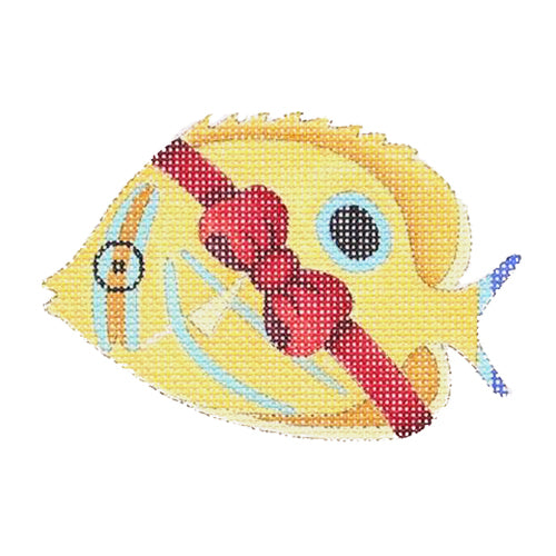 BB 0798 - Christmas by the Sea - Butterfly Fish Wrapped in Red Bow