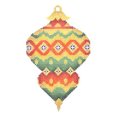 BB 1388 - Jeweled Christmas Ball - Red, Green & Gold