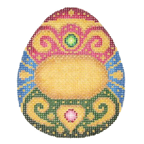 BB 2700 - Jeweled Egg - Magenta, Royal Blue, Forest Green & Gold