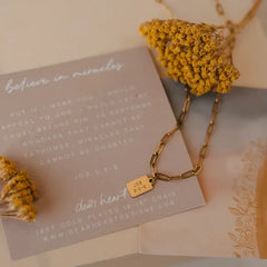 Believe In Miracle Mini Tag Necklace