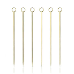 Belmont Cocktail Picks in Gold, Set of 6