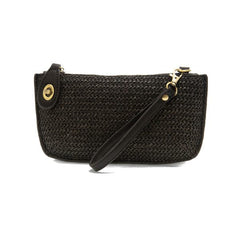 Black Straw Mini Crossbody