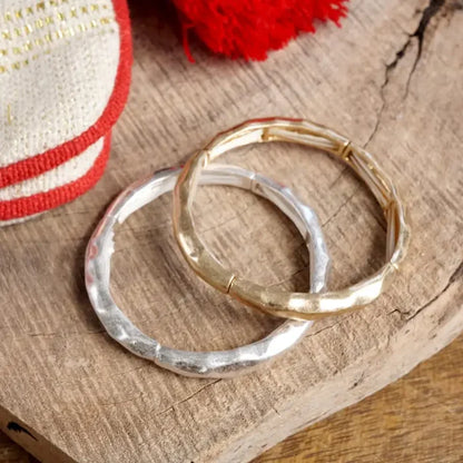 Boho Stretchy Raw Textured Bracelet