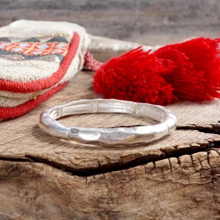 Boho Stretchy Raw Textured Bracelet