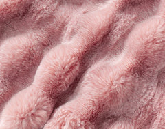 Bubble Pink Faux Fur Throw