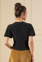1930s / 70s Cherish Blouse - Black