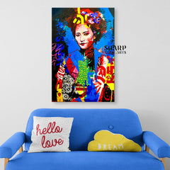 Chinese Woman Portrait Canvas Wall Art
