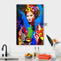 Chinese Woman Portrait Canvas Wall Art