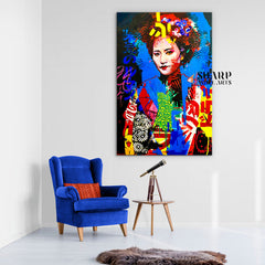 Chinese Woman Portrait Canvas Wall Art