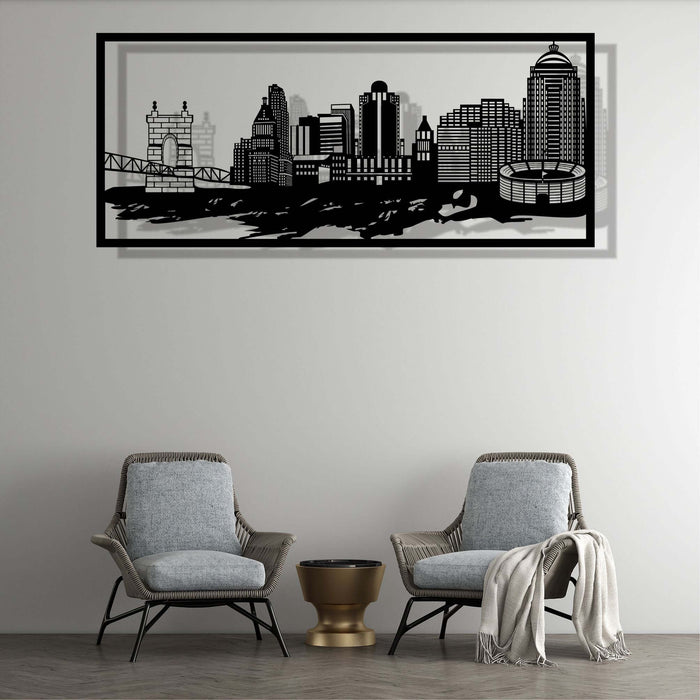 Cincinnati Skyline Metal Wall Art - Decor available at Dekadron for $249.90