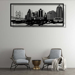Cincinnati Skyline Metal Wall Art - Decor available at Dekadron for $249.90