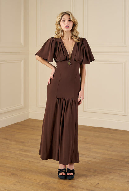 1970s Clarke Maxi Dress - Brown