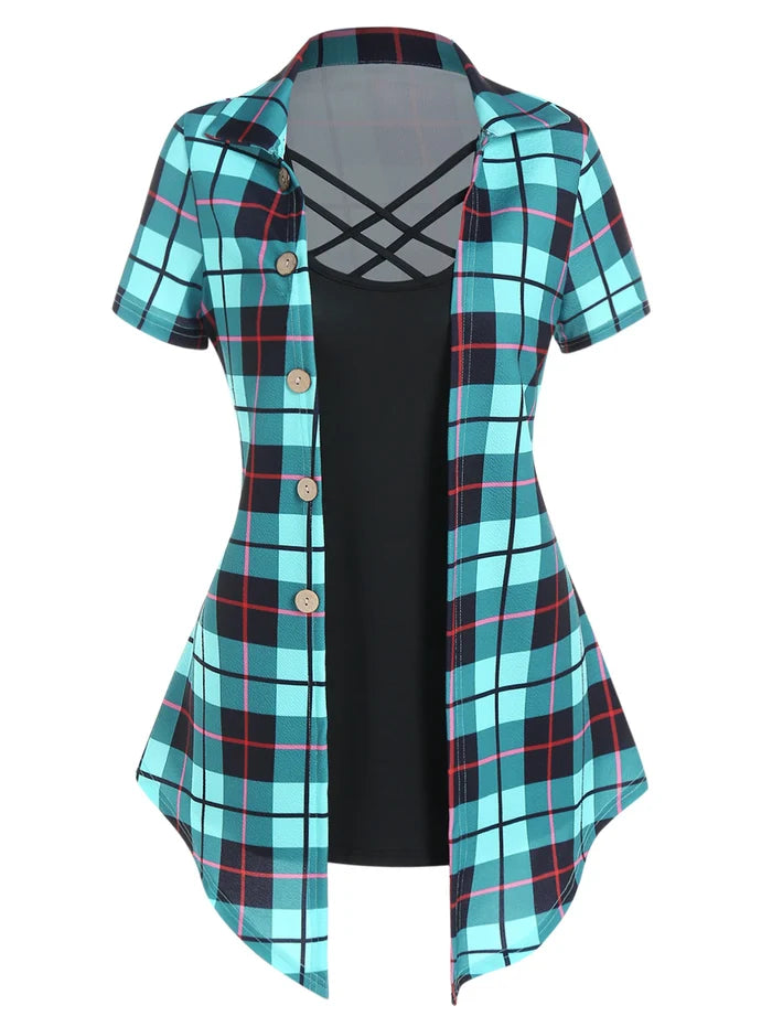 Criss-Cross Plaid Shirt