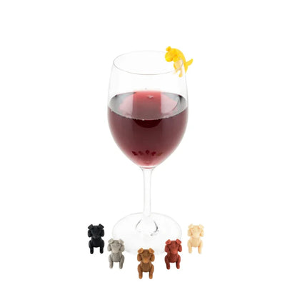 Dog Silicone Drink Marker - Set of 6