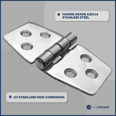 3" x 1-9/16" Door Hinge, 316 Stainless Steel - FO628 - Five Oceans