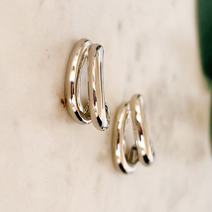 Double Layer Hoop Earrings