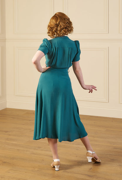 1940s Shirt-Waister Dress - Dragonfly