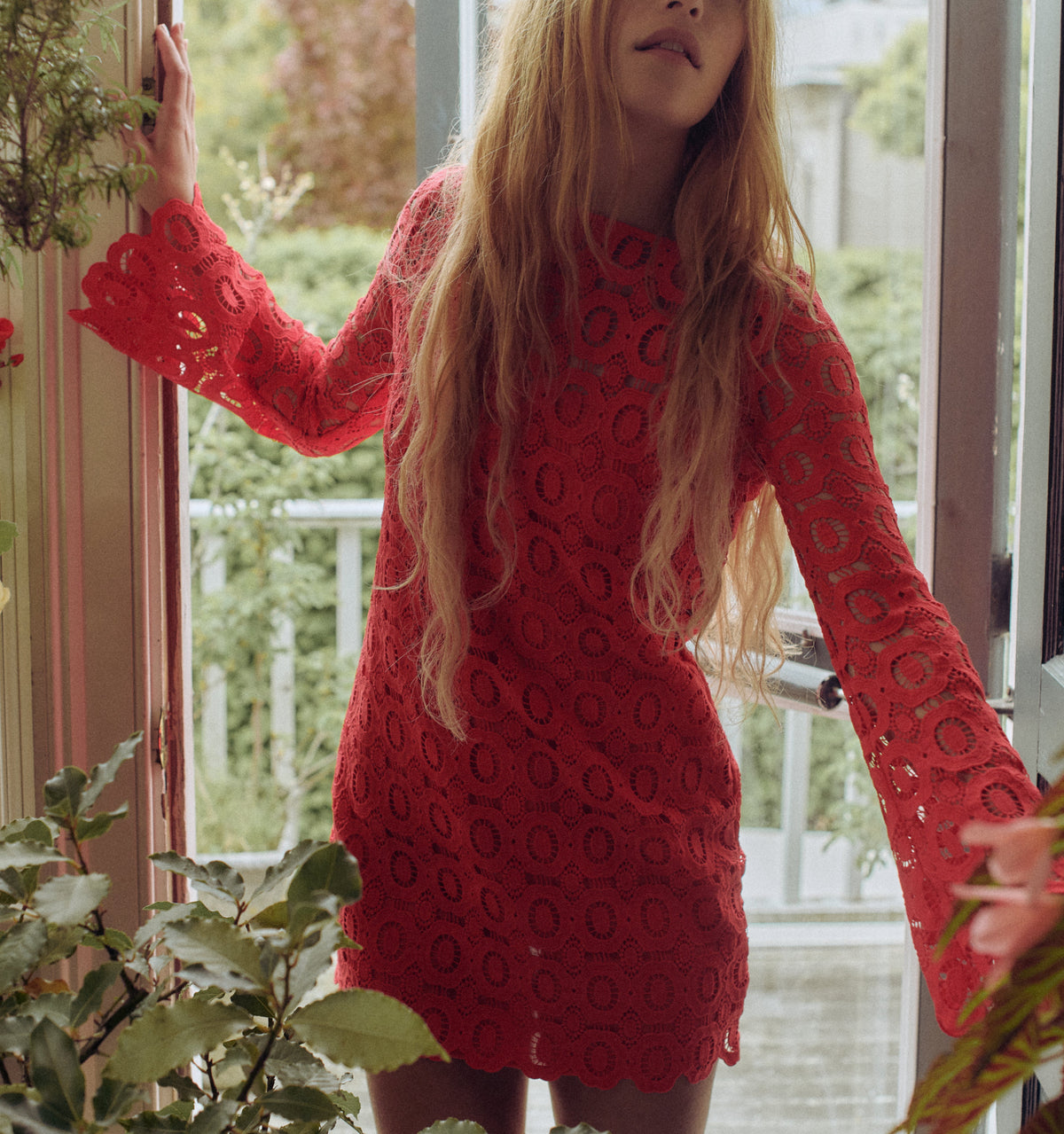 The Eliza Mini Dress - Poppy Lace