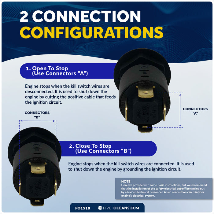 Emergency Cut-Off Switch, 12V - FO1518 - Five Oceans