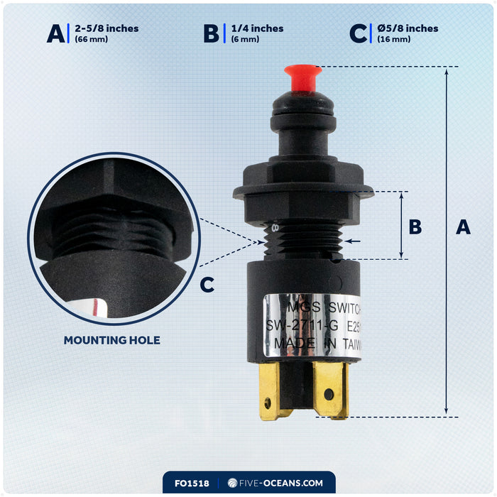 Emergency Cut-Off Switch, 12V - FO1518 - Five Oceans