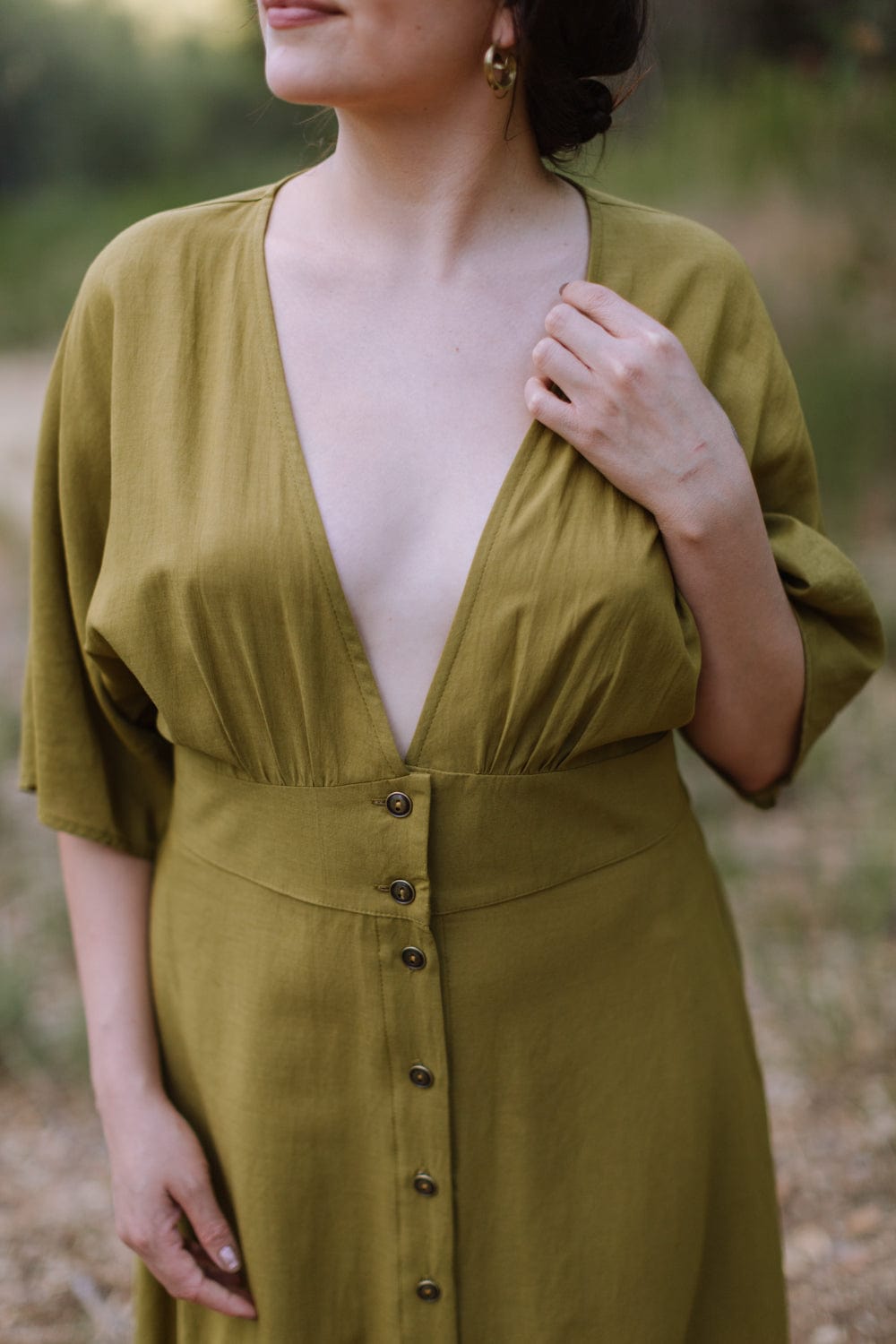 Finley Dress in Pea Soup