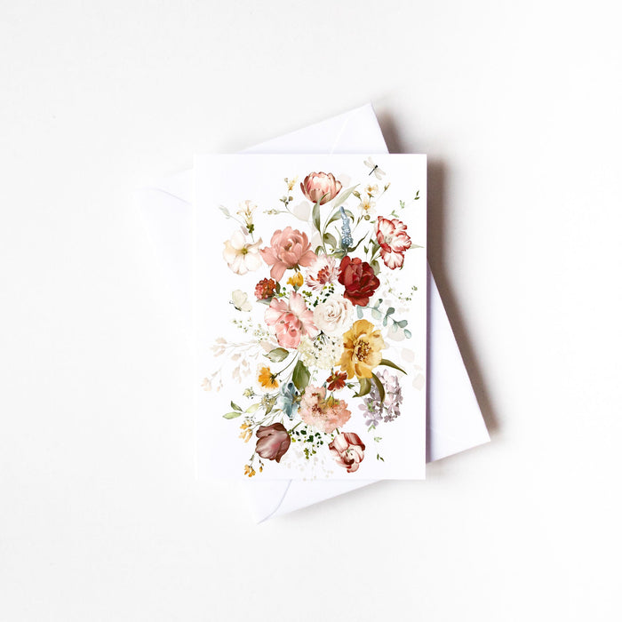 Floral card on a white background