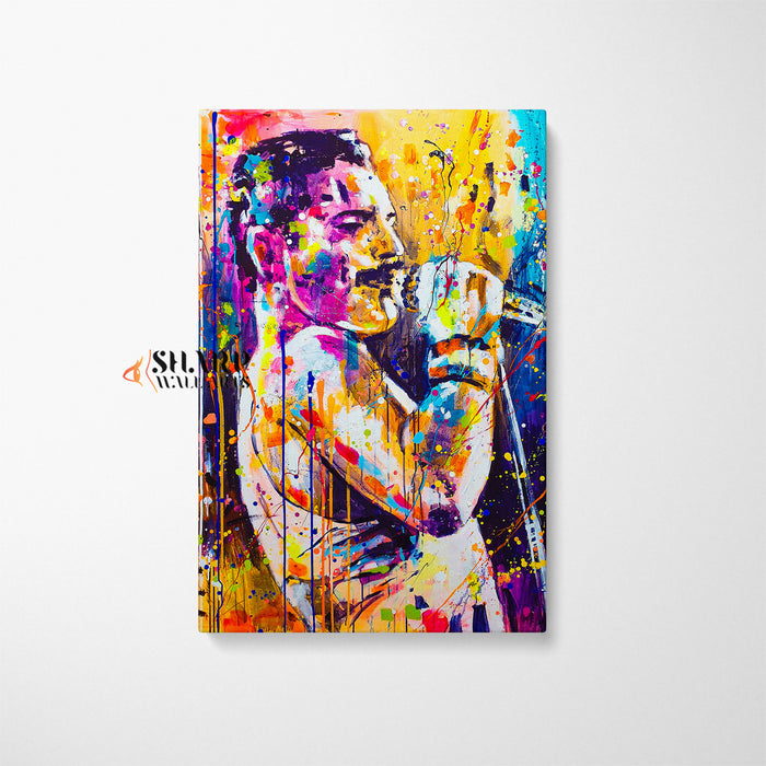 Freddie Mercury Abstract Canvas Wall Art