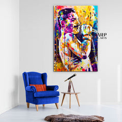 Freddie Mercury Abstract Canvas Wall Art