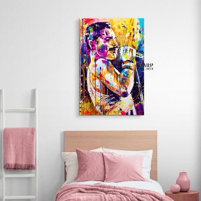 Freddie Mercury Abstract Canvas Wall Art