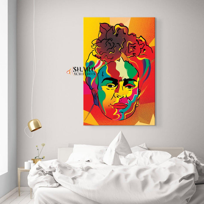 Frida Kahlo Portrait Watercolor Wall Art - SharpWallArts