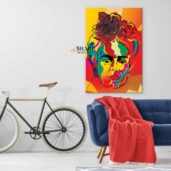 Frida Kahlo Portrait Watercolor Wall Art - SharpWallArts