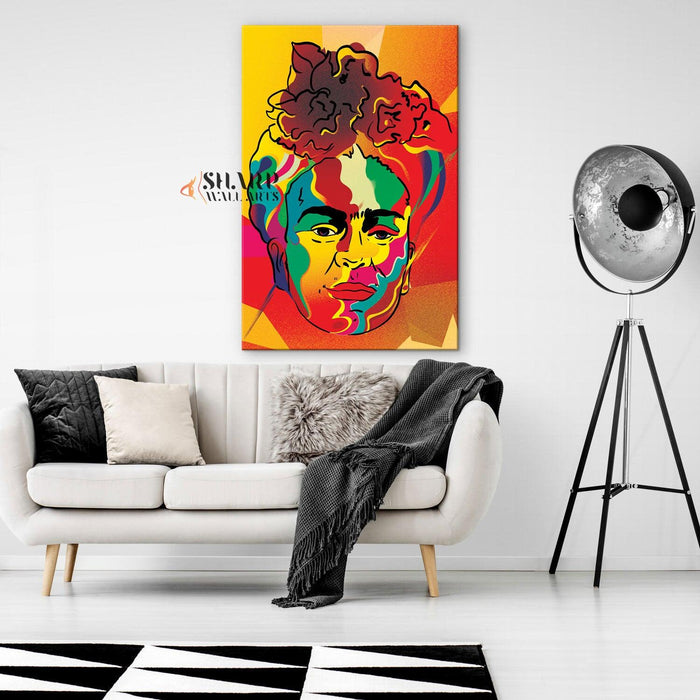 Frida Kahlo Portrait Watercolor Wall Art - SharpWallArts