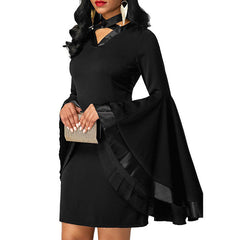 Gothic Flare Long Sleeve Dress