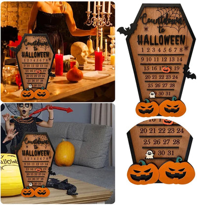 Halloween Countdown Wooden Calendar