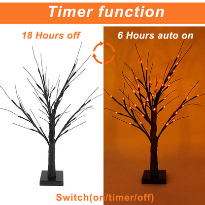 Halloween LED Light Birch Tree