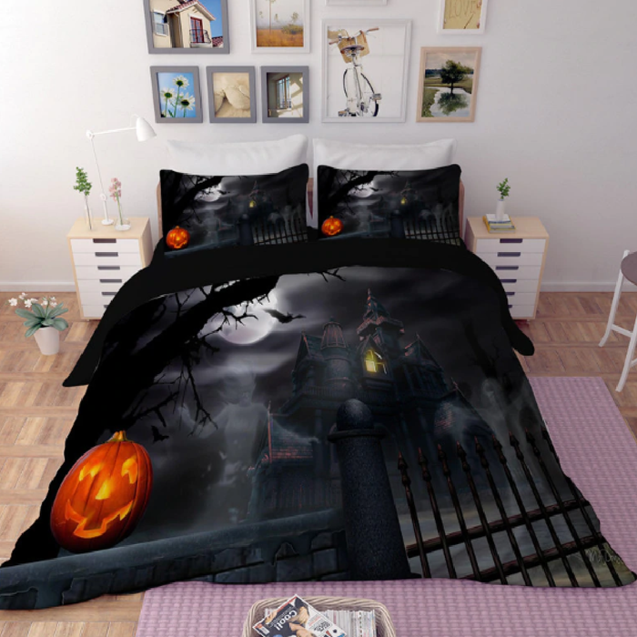 Halloween Mansion Duvet Bedding Set