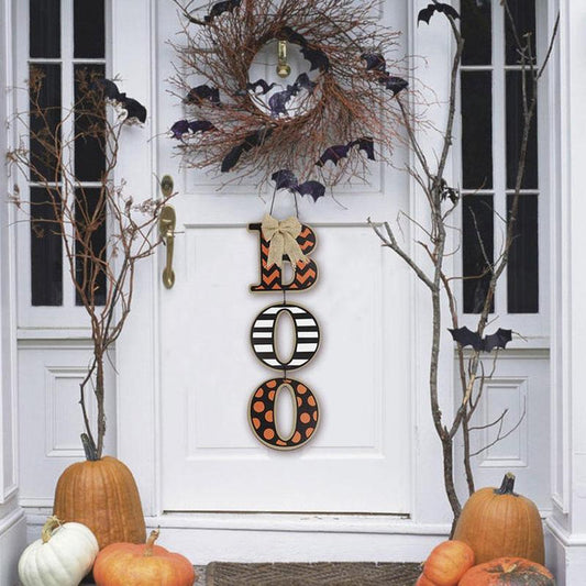 Halloween Wooden BOO Hanging Sign