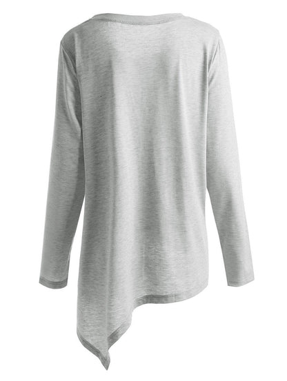 Happy Halloween Long Asymmetric T-shirt