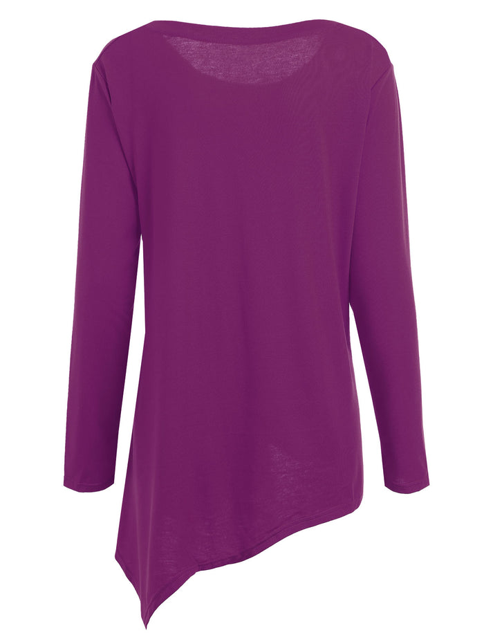 Happy Halloween Long Asymmetric T-shirt