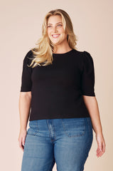 Hazel Short Sleeve Top Black