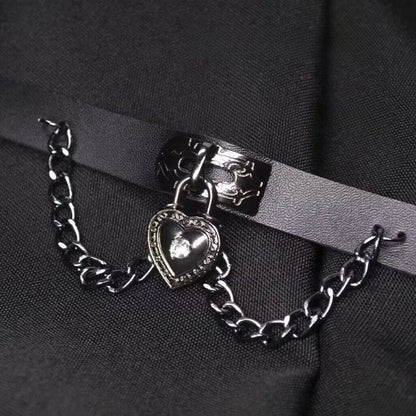 Heart Chain Choker Necklace