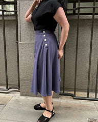 1940s Whirlaway Skirt - Steel