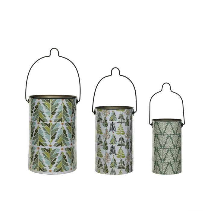 Holiday Metal Buckets Green